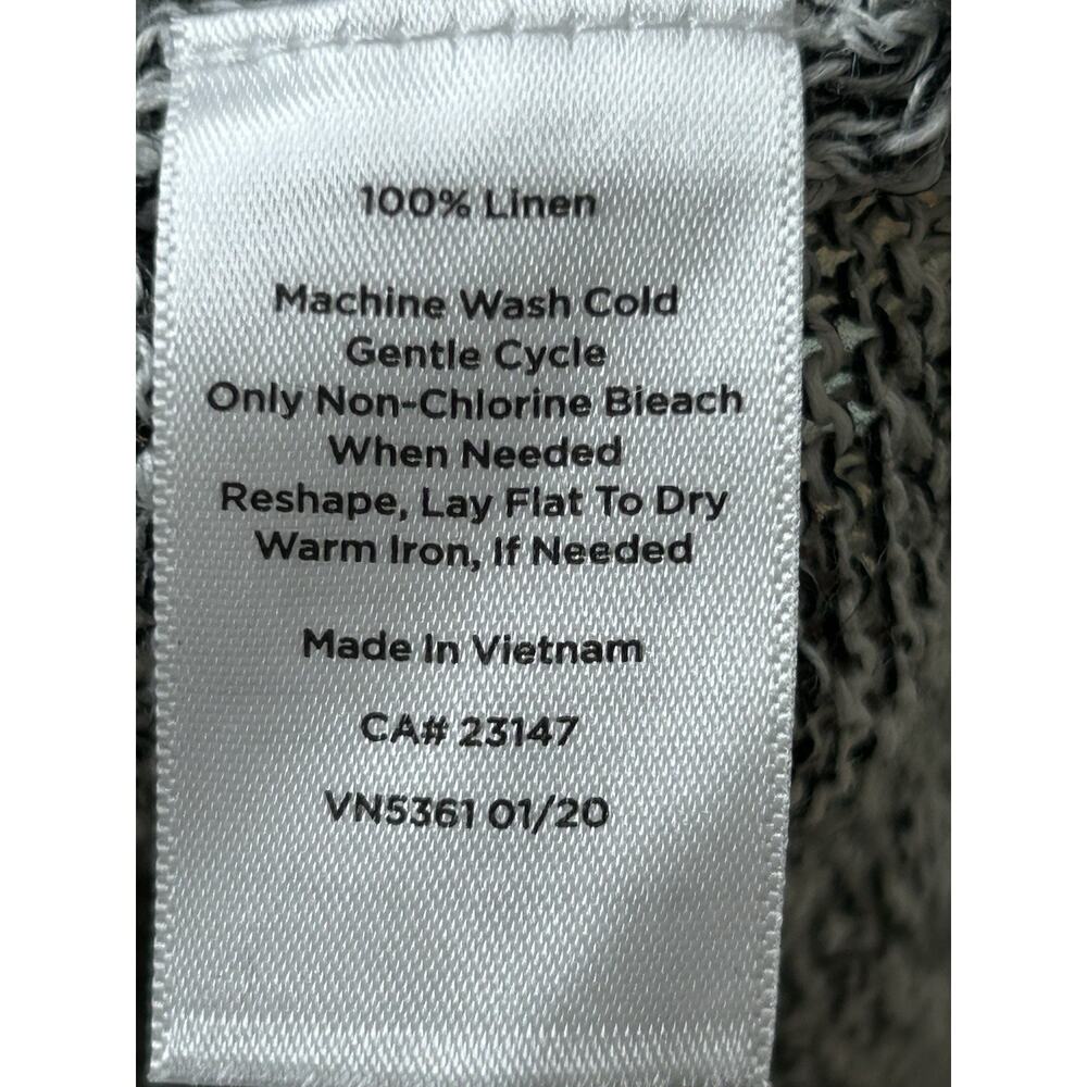Talbots Linen Sweater 2X Relaxed Boat Neck Blue White Marled Layer - Picture 5 of 5